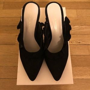 Loeffler Randall Langley Black Suede Mule
